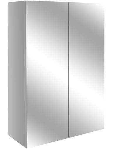 Venosia 500mm Mirrored Unit - Light Grey Gloss