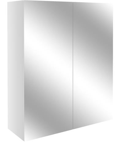 Venosia 600mm Mirrored Unit - White Gloss