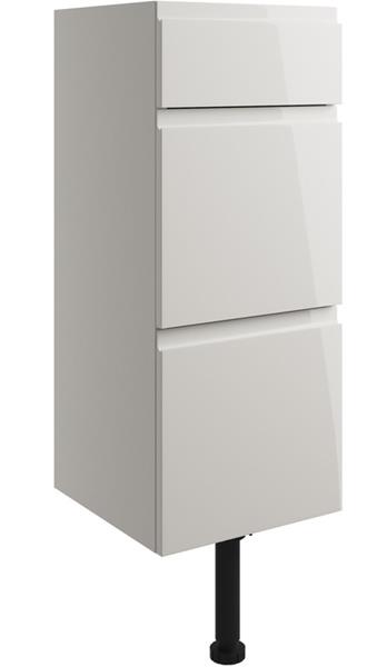 Butlas 300mm 3 Drawer Unit - Pearl Grey Gloss