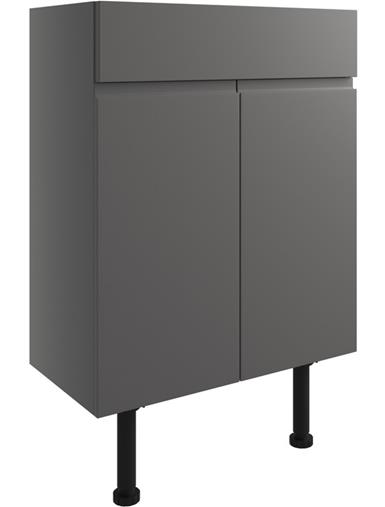 Butlas 600mm Basin Unit - Onyx Grey Gloss