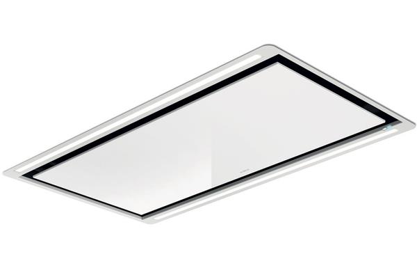 Elica HiLight Glass H16 100cm Ceiling Hood (Remote Motor) - White Glass