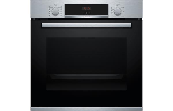 Bosch Serie 4 HRS534BS0B B/I Single Electric Oven w/Added Steam - Brushed Steel