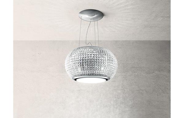 Elica Interstellar 67cm Suspended Hood - Clear Crystal