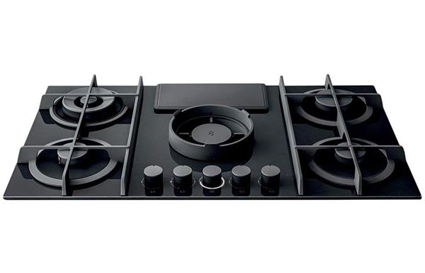 Elica NikolaTesla Flame 90cm Venting Gas Hob (Recirculating) - Black