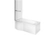 Orontia P Shape SUPERCAST 1700x850x560mm 0TH Shower Bath Pack - Left Handed