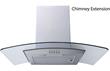 Prima Curved Chimney Hood Chimney Extension - St/Steel