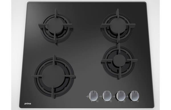 Prima+ PRGH212 60cm Gas on Glass Hob - Black