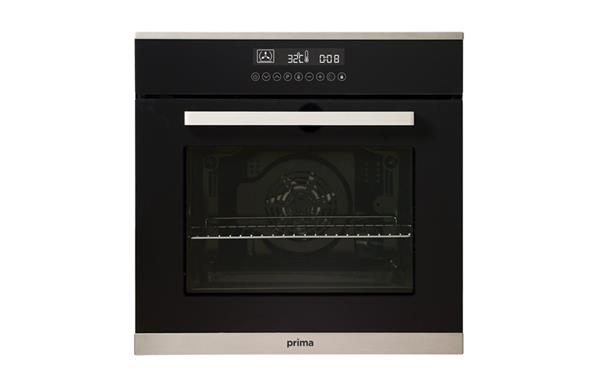 Prima+ PRSO108 B/I Single Electric Fan Oven - Black & St/Steel