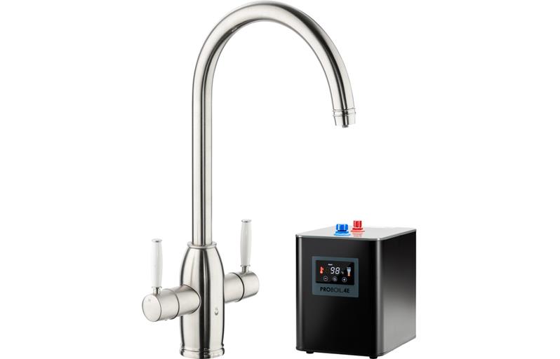 Abode Province 4 IN 1 Monobloc Tap & Proboil.4E Tank - Brushed Nickel