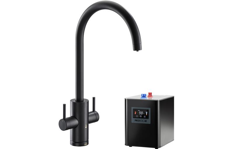 Abode Profile 4 IN 1 Monobloc Tap & Proboil.4E Tank - Matt Black