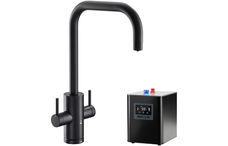 Abode Project 4 IN 1 Monobloc Tap & Proboil.4E Tank - Matt Black