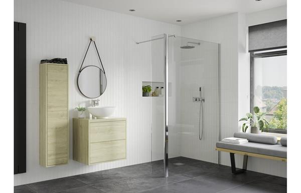 Stratos Wetroom Panel, Support Bar & 300mm Rotatable Panel - 1000mm