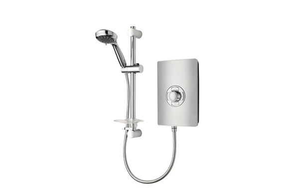 Triton Aspirante 9.5kW Contemporary Electric Shower - Brushed Steel