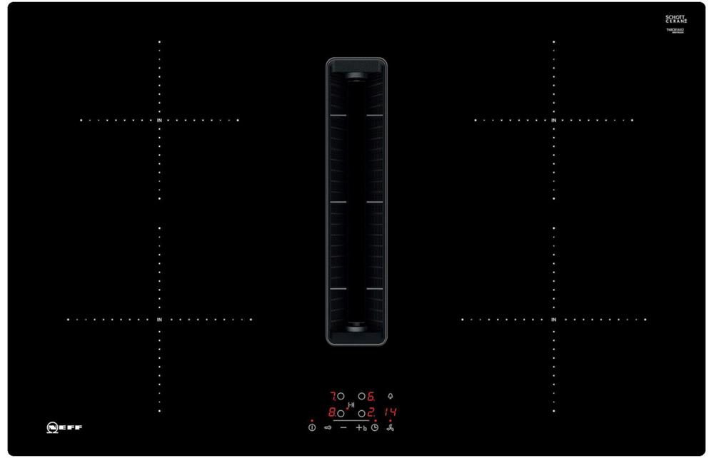 Neff N50 T48CB1AX2 80cm Venting Induction Hob Black, Aqus Hobs