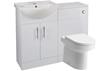 Tarassa 650mm Basin Unit & WC Unit Pack - White Gloss