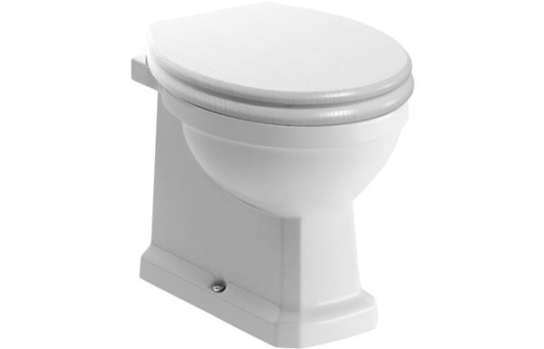 Avignon BTW WC & Satin White Wood Effect Seat