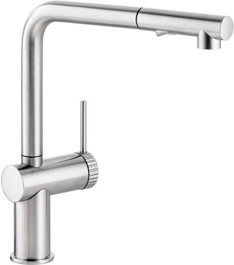 Abode Fraction Pull-Out Mixer Tap - Brushed Nickel