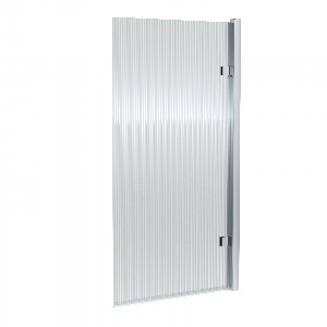 Nuie Square Hinged Fluted Bath Screen - 8mm 1520 mm X 830 mm