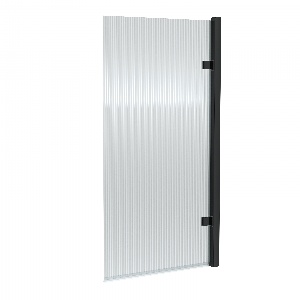 Nuie Square Hinged Fluted Bath Screen - 8mm 1520 mm X 830 mm