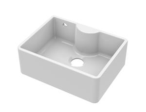 Fireclay Butler Sink comes with Overflow and Tap Ledge 595 x 450 x 220mm