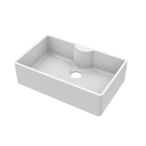 Fireclay Butler Sink comes with Tap Ledge 795 x 500 x 220mm