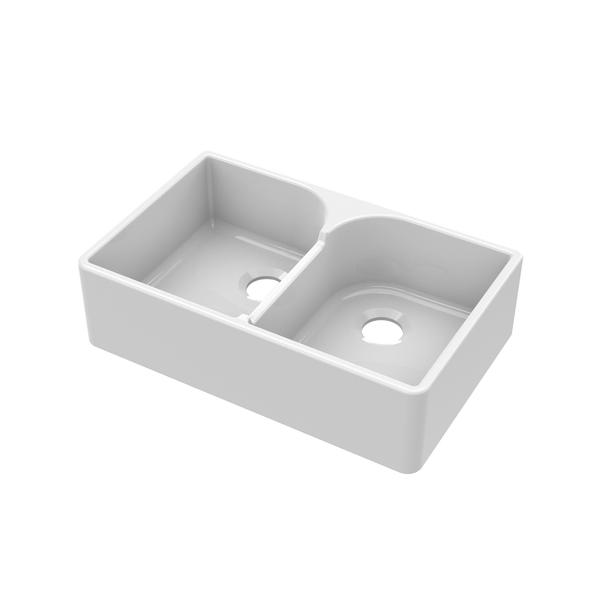Fireclay Butler Sink Stepped Weir 795 x 500 x 220mm