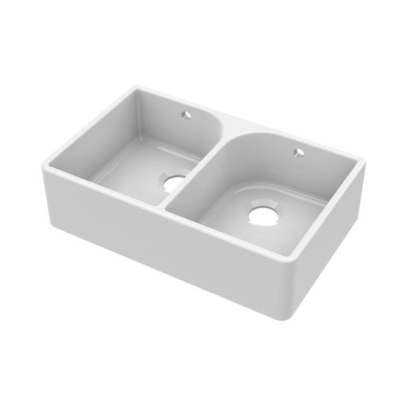 Fireclay Butler Sink Flush Weir & Overflow 795 x 500 x 220mm