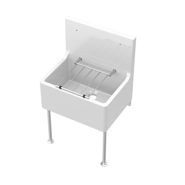 Cleaner Sink inc Legs & Bracket 515x535x393