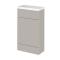 Hudson Reed Fusion 500mm Pebble Grey Compact Toilet Unit & Polymarble Top