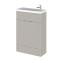 Hudson Reed Fusion 600mm Pebble Grey Vanity Unit & Basin With Handles