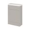 Hudson Reed Fusion 600mm Compact Pebble Grey Toilet Unit with Polymarble Top