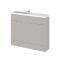 Hudson Reed Fusion 1000mm Pebble Grey Compact Combination Vanity & Toilet Unit