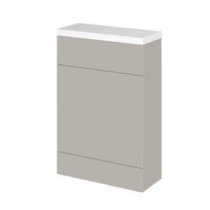 Hudson Reed Fusion 600mm Compact Pebble Grey Toilet Unit with Polymarble Top