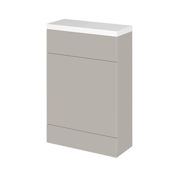 Hudson Reed Fusion 600mm Compact Pebble Grey Toilet Unit with Polymarble Top
