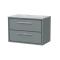 Lille 800mm Wall Hung 2-Drawer Vanity with Marble Worktop