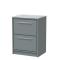 Lille 600mm Floor Standing 2-Drawer Vanity with Marble Worktop