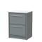 Lille 600mm Floor Standing 2-Drawer Vanity with Marble Worktop