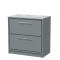 Lille 800mm Floor Standing 2-Drawer Vanity with Marble Worktop