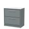 Lille 800mm Floor Standing 2-Drawer Vanity with Marble Worktop