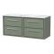 Lille 1200mm Wall Hung 4-Drawer Vanity with Marble Worktop