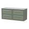 Lille 1200mm Wall Hung 4-Drawer Vanity with Marble Worktop