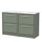 Lille 1200mm Floor Standing 4-Drawer Vanity with Marble Worktop