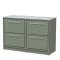 Lille 1200mm Floor Standing 4-Drawer Vanity with Marble Worktop