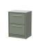 Lille 600mm Floor Standing 2-Drawer Vanity with Marble Worktop