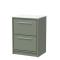 Lille 600mm Floor Standing 2-Drawer Vanity with Marble Worktop
