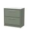 Lille 800mm Floor Standing 2-Drawer Vanity with Marble Worktop