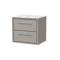 Lille 600mm Wall Hung 2-Drawer Vanity with Marble Worktop