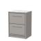 Lille 600mm Floor Standing 2-Drawer Vanity with Marble Worktop