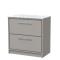 Lille 800mm Floor Standing 2-Drawer Vanity with Marble Worktop