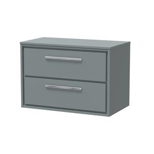 Lille 800mm Wall Hung 2-Drawer Vanity with Worktop